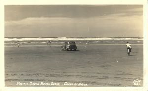 Image of Pacific Ocean Beach Scene - Copalis - Wash., postcard