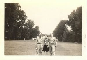 Image: A couple and Rutledge at Mt. Vernon. Ben, Frances, Me