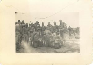 Image of Soldiers with gear. Giacoma, O'Connor, Tippett, Claspeadle(?), Mayhew, Magee