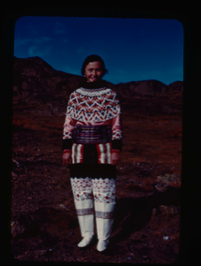 Image of Young Greenlandic woman in traditional dress