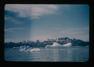 Image of Icebergs and mountains