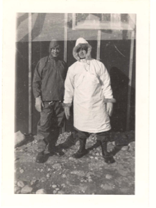 Image of Two men in Arctic outdoor clothing