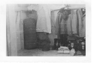 Image: Arctic gear displayed with bedroll and foot locker