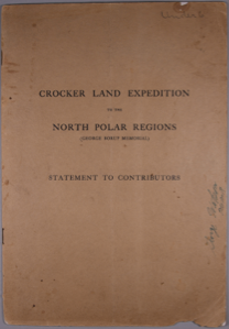 Image of Crocker Land Expedtion to the Noth Polar Regions Statement to Contributors
