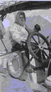 Image: Jack Crowell seated by wheel