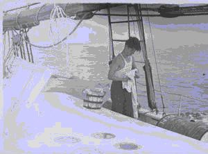 Image of Crewman on deck