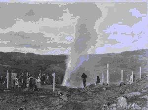 Image of Geyser erupting