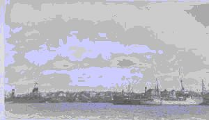 Image of Ships anchored at town