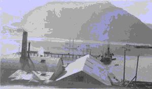 Image of The BOWDOIN moored near a fish factory