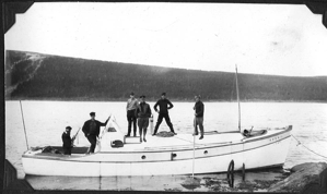 Image of Six men aboard the SEEKO