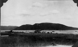 Image of The RADIO and the BOWDOIN anchored behind Dog Island