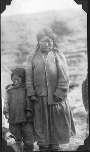 Image of Eskimo [Inuit] mother and son