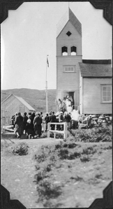 Image: Eskimos [Inuit] leaving church