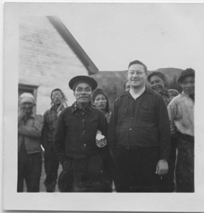 Image of Joe Rich and Father Sears [Cyr], the Catholic missionary