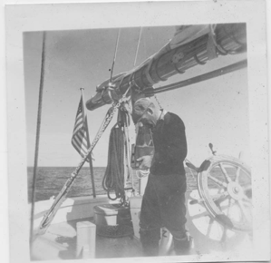Image of Reginald Wilcox near the wheel
