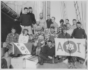 Image of Members of the 1950 expedition on the BLUE DOLPHIN