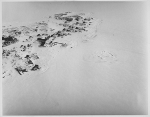 Image of Aerial view of Hopedale in winter