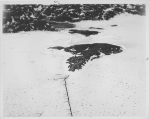 Image of Aerial view of ice in Nain Harbor