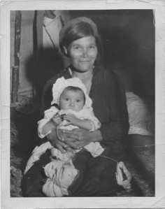 Image: Montagnais [Innu] mother and child at Northwest River.