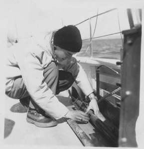 Image of Emerson Hibbard and the bathythermograph