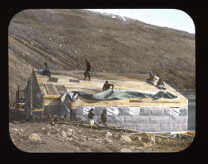 Image of Building the house at Etah