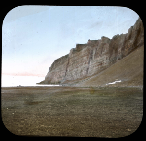 Image of Saunders Island cliffs. Akpat