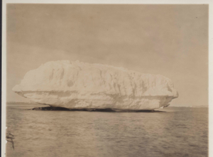 Image of Akpalezooahsua's sledge on narrow ice foot opposite Littleton island (temp ID may be wrong!)