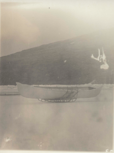 Image of Whale boat on sledge