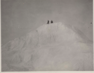 Image: Captains Comer and Pickels on top of iceberg off Crimson Cliffs