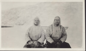 Image: Two expedition men in anoraks