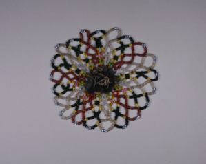 Image of beaded collar for a doll (or decorative candle-holder)