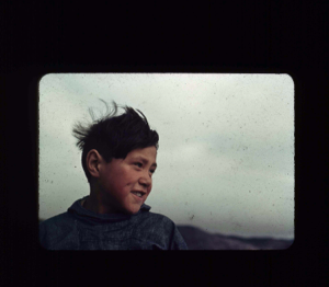 Image of Inuit boy aboard