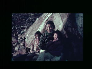 Image of Inuit mother and two children by tupik  [purple]