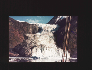 Image of Glacier, waterfall effect
