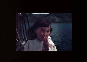 Image of Inuit girl aboard