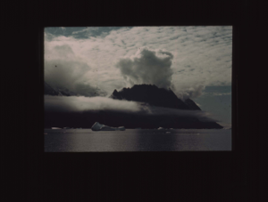 Image: Volcano cloud effect, icebergs