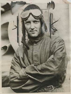 Image of Richard Byrd in aviator suit on return from North Pole