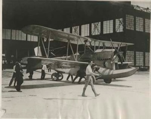 Image of Richard E. Byrd and his plane before Polar flight