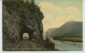 Image: Wasp Rock Tunnel and the James River