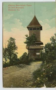 Image of Electric search light tower on Mill Mountain