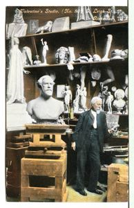 Image: Edward V. Valentine [sculptor] in his studio