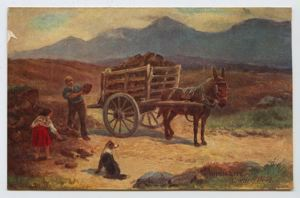 Image of Irish Life. Carting peat.