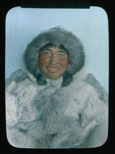 Image of Inuit man in furs. Portrait
