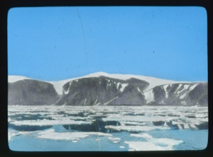 Image: Hills with snow; ice field