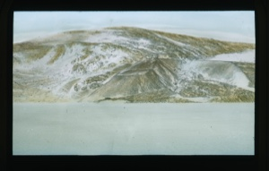 Image of Landscape: "Distant view of house and hill each side of valley ..."