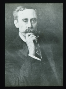 Image of Portrait:Robert E. Peary, seated with hand on chin