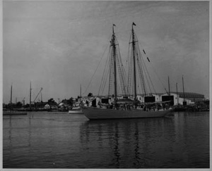 Image of The BOWDOIN after her arrival in Mystic