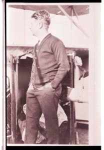 Image of Man in profile, aboard