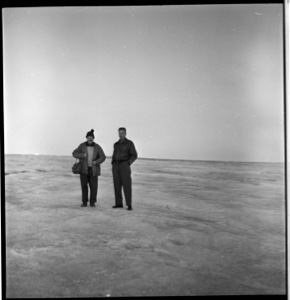 Image of Rutherford Platt and Robert Peary, jr. on Greenland ice cap