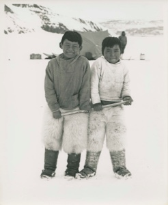 Image: Two Inuit boys [Qujakitsoq Qujakitsoq and Magtaaq Kivioq]